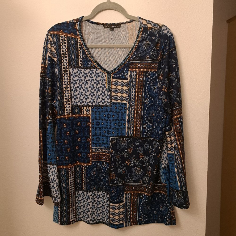 Mechant Long Sleeve Top Size Medium